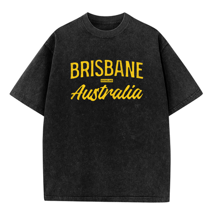 Brisbane Queensland Australia Vintage Athletic Font T-Shirt