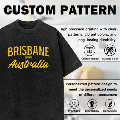 Brisbane Queensland Australia Vintage Athletic Font T-Shirt