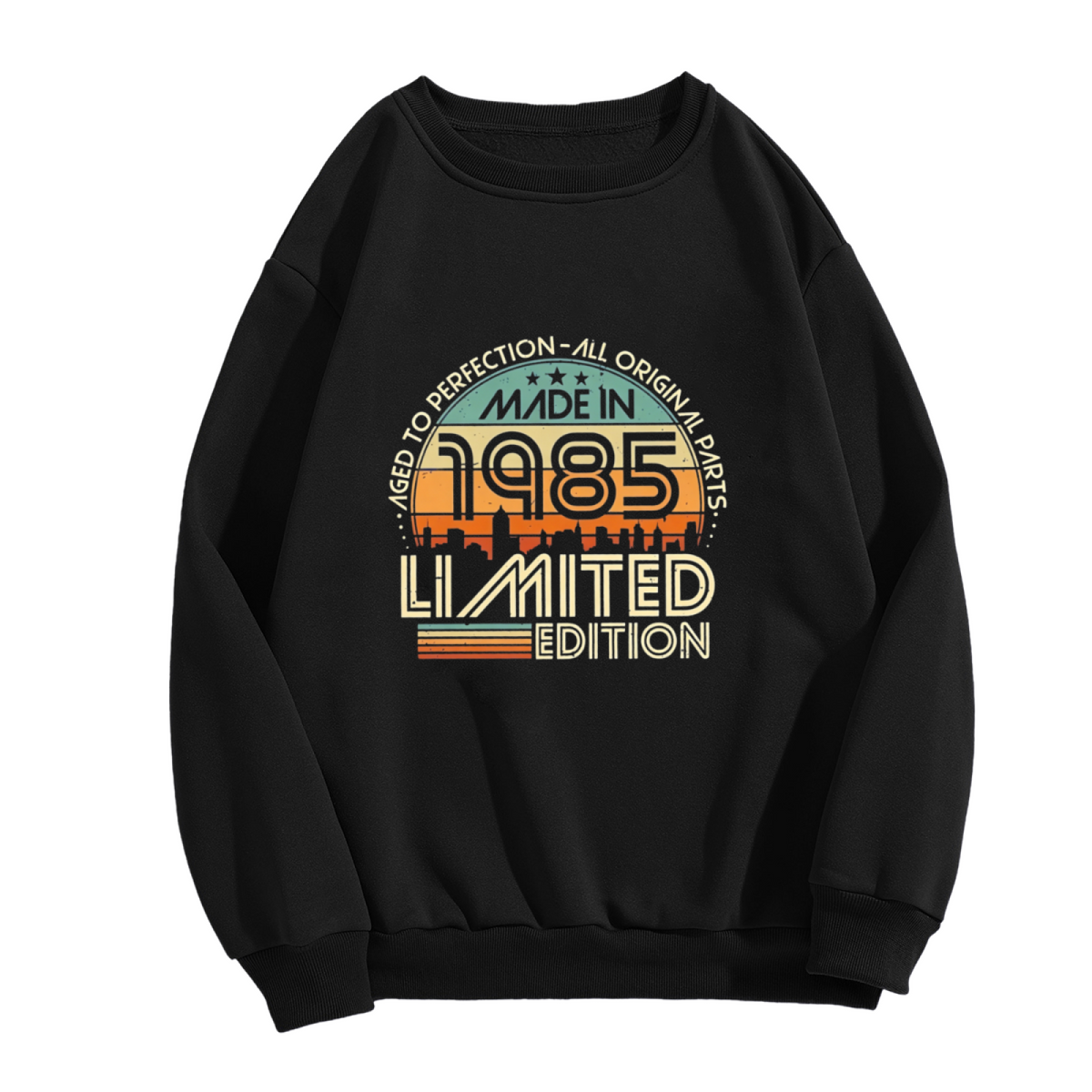 Retro 1985 Limited Edition Vintage Sunset Crewneck Sweatshirt
