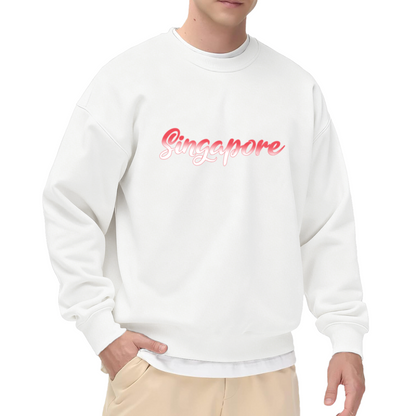 Singapore Gradient Cursive Travel Souvenir Crewneck Sweatshirt