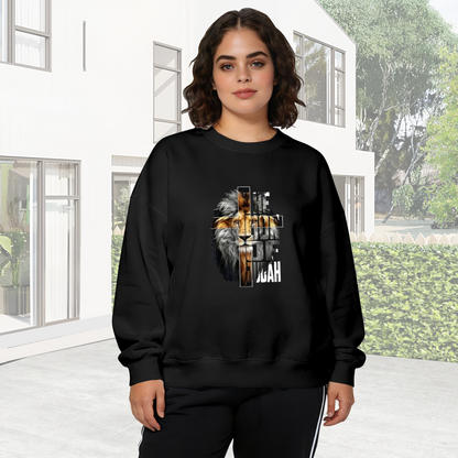 Lion Of Judah Cross Graphic Crewneck Sweatshirt