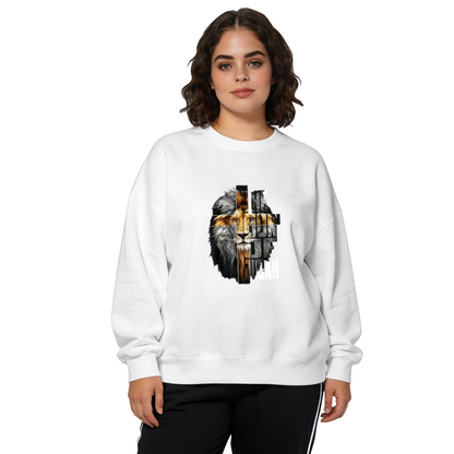 Lion Of Judah Cross Graphic Crewneck Sweatshirt