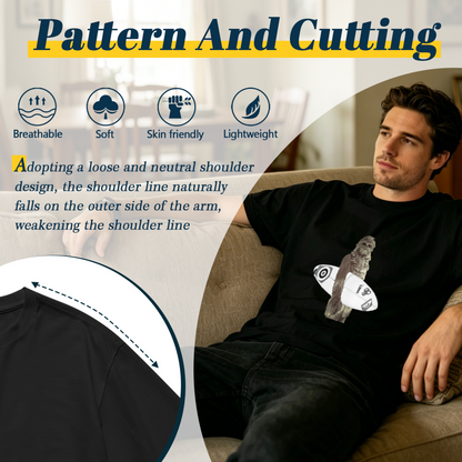 Men's Star Wars Chewbacca Surfboard Funny Surf Graphic Tee