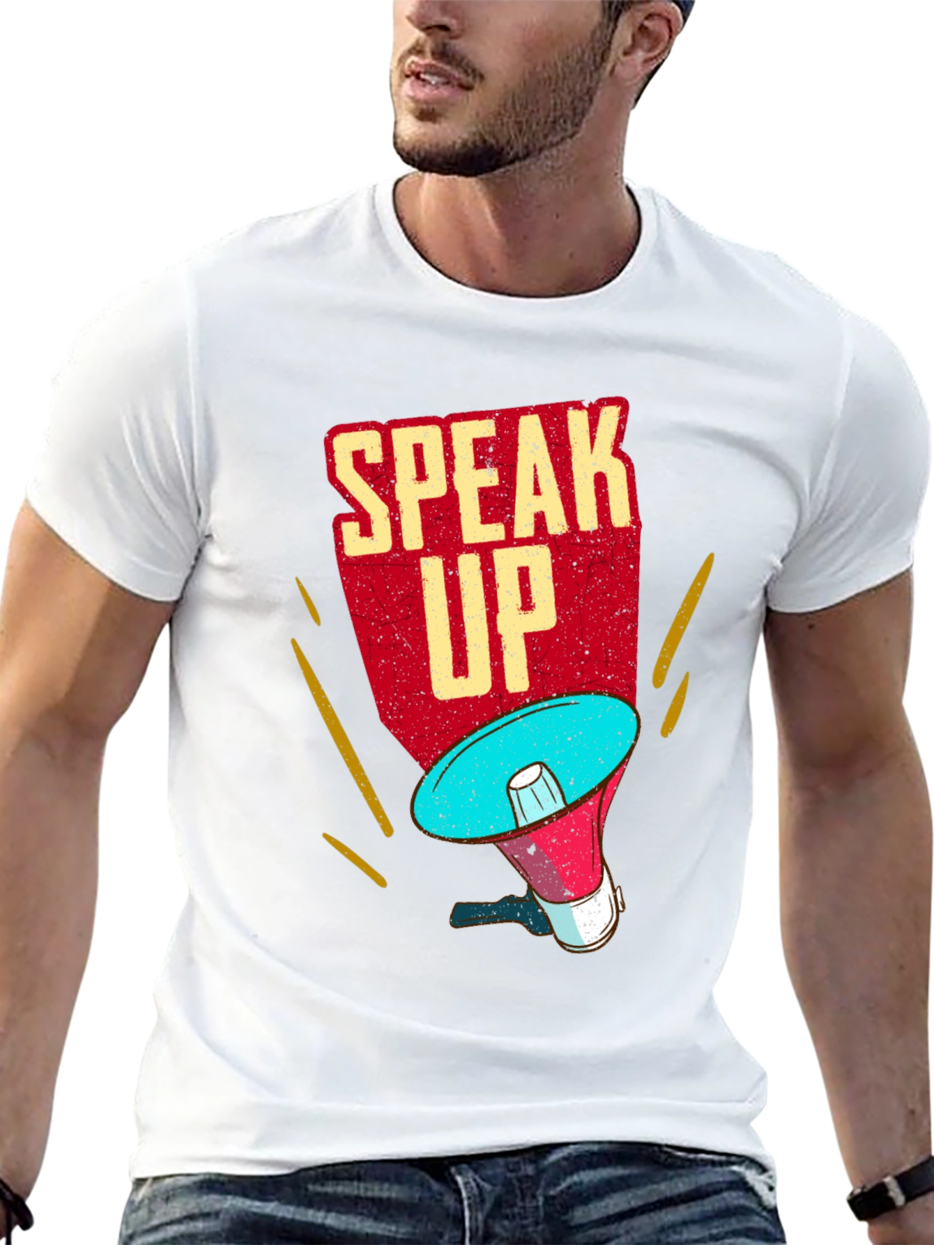 Speak Up T-Shirt - Megaphone Graphic Tee