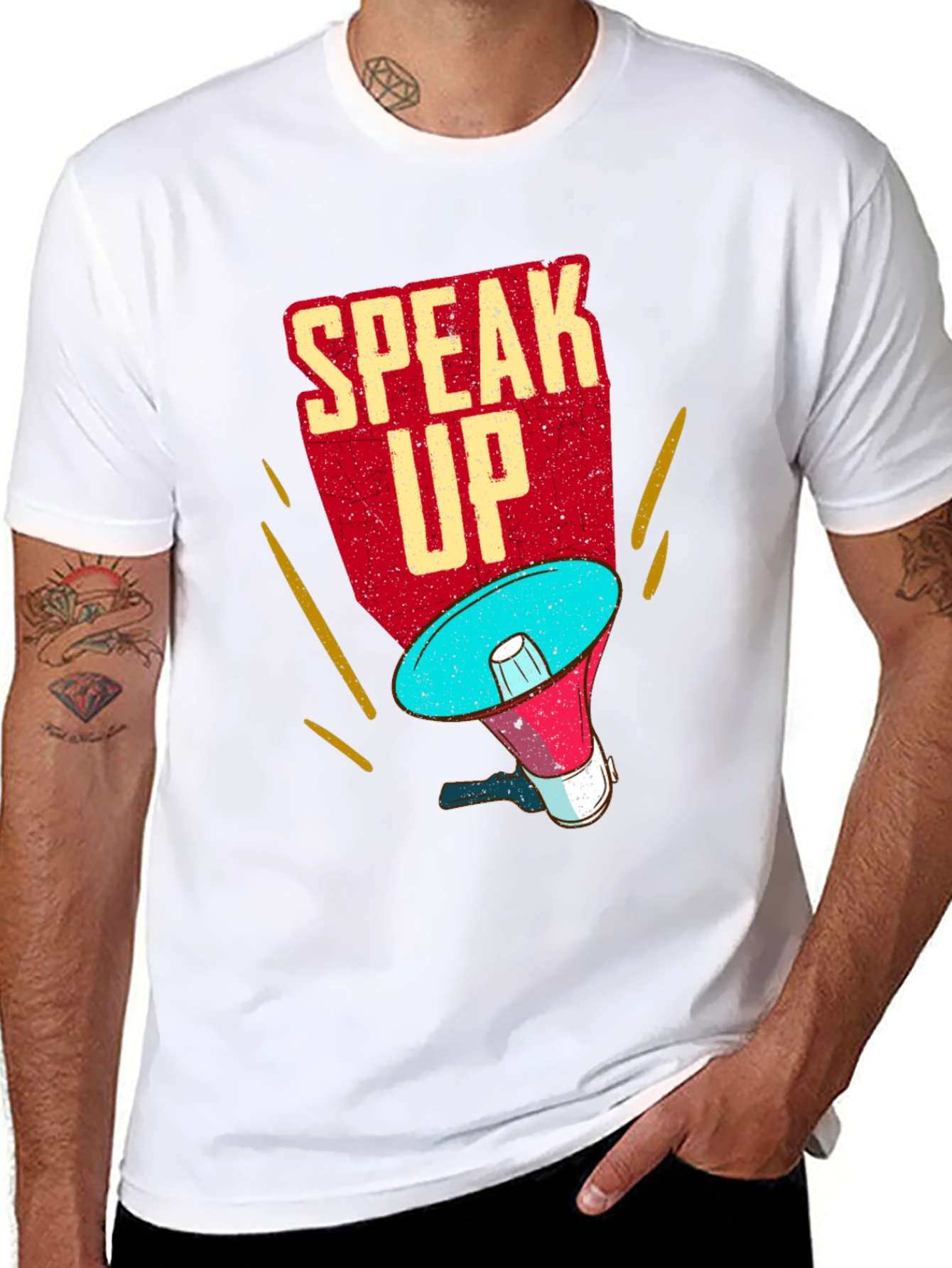 Speak Up T-Shirt - Megaphone Graphic Tee