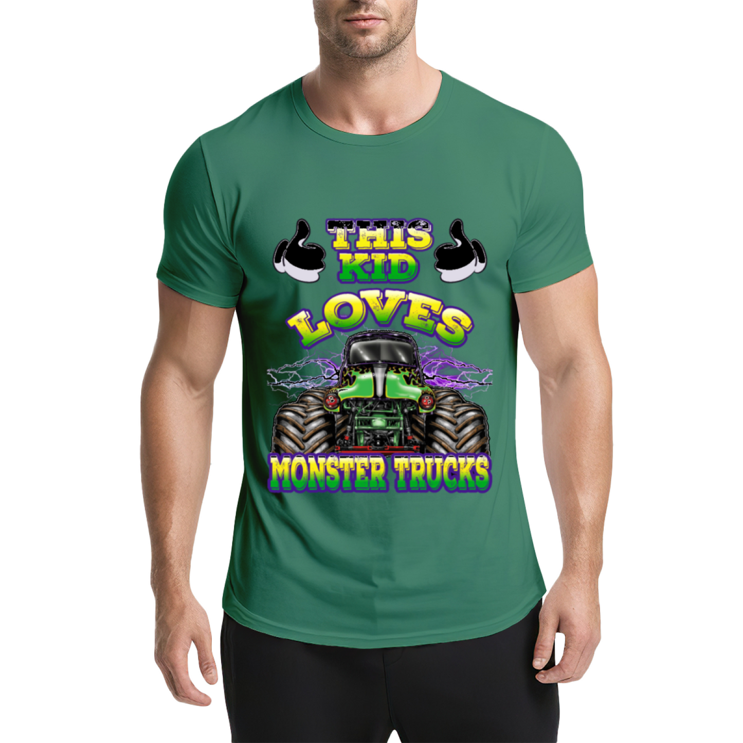 Colorful This Kid Loves Monster Trucks Cool Kids Shirt