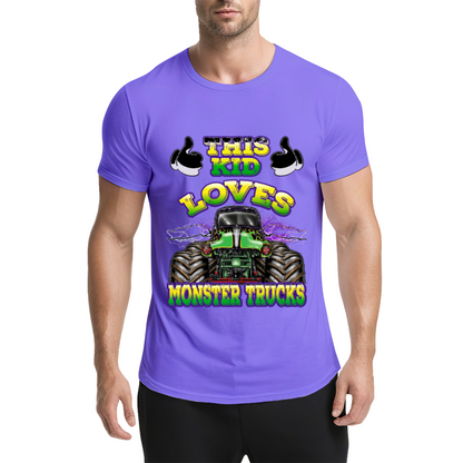 Colorful This Kid Loves Monster Trucks Cool Kids Shirt