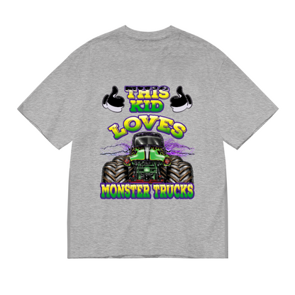 Colorful This Kid Loves Monster Trucks Cool Kids Shirt
