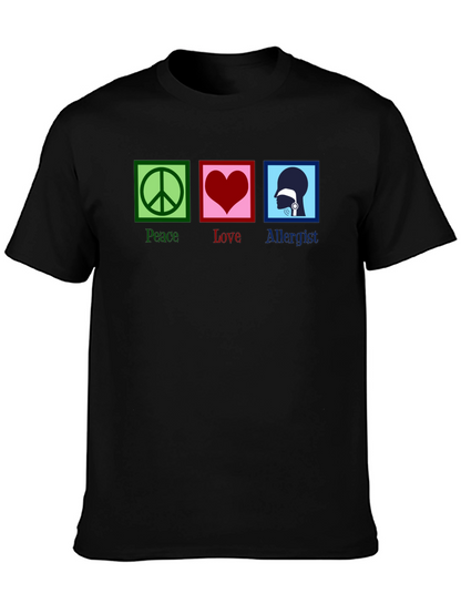 Peace Love Allergist Funny T-Shirt