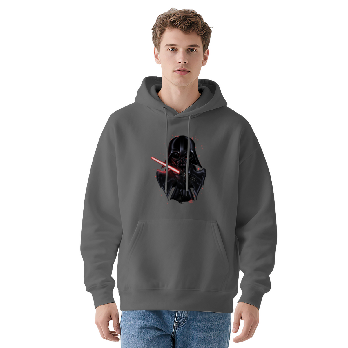 Cool Darth Vader Lightsaber White Men¡¯s Hoodie, Breathable Comfort