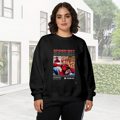 Spider?Boy Comic Retro Street?Style Crewneck Sweatshirt