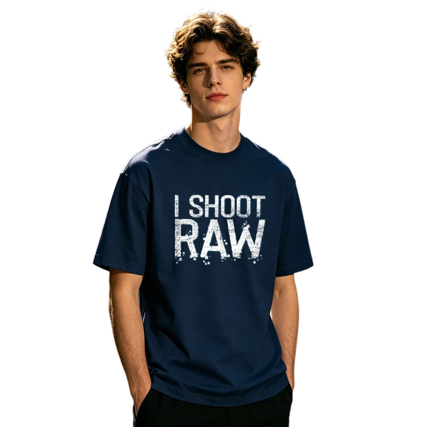 I Shoot Raw Funny Photographer Camera Vintage Print Tee