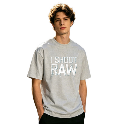 I Shoot Raw Funny Photographer Camera Vintage Print Tee