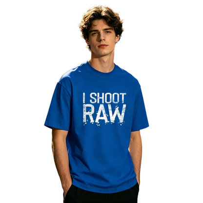 I Shoot Raw Funny Photographer Camera Vintage Print Tee