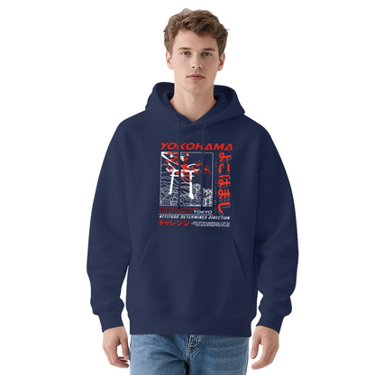 Yokohama Tokyo City Vibe Japanese Street?Art Print Hoodie