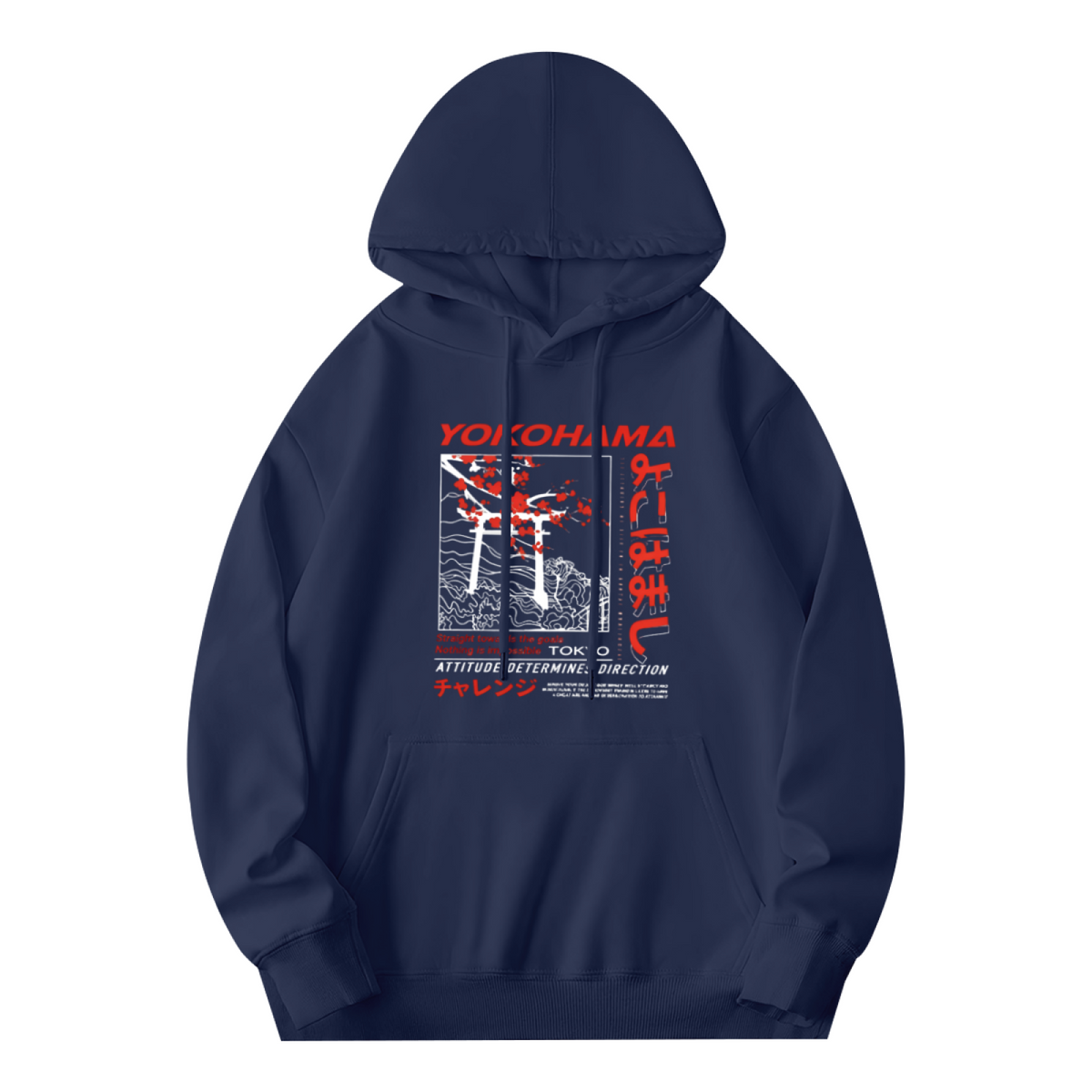 Yokohama Tokyo City Vibe Japanese Street?Art Print Hoodie