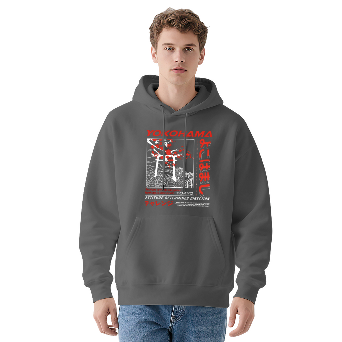Yokohama Tokyo City Vibe Japanese Street?Art Print Hoodie