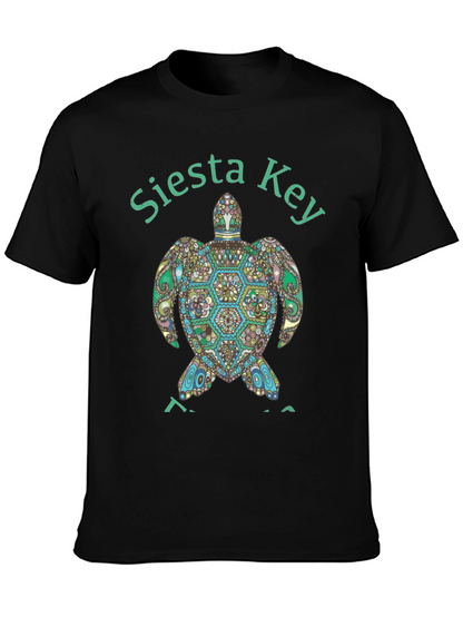 Siesta Key Turtle Graphic Tee - Black