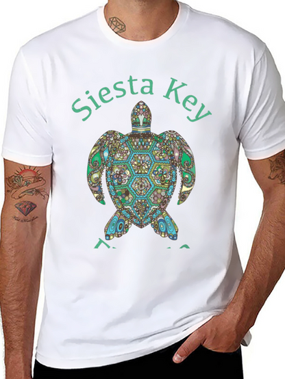 Siesta Key Turtle Graphic Tee - Black