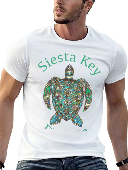 Siesta Key Turtle Graphic Tee - Black