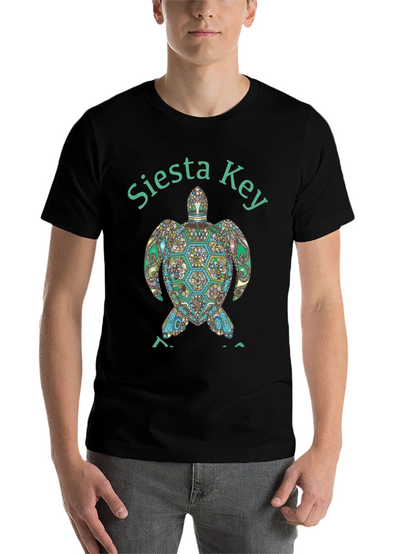 Siesta Key Turtle Graphic Tee - Black