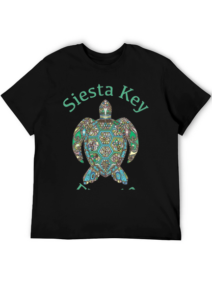Siesta Key Turtle Graphic Tee - Black