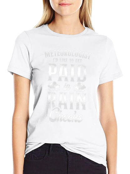 Meteorologist Rain Checks Graphic T-Shirt
