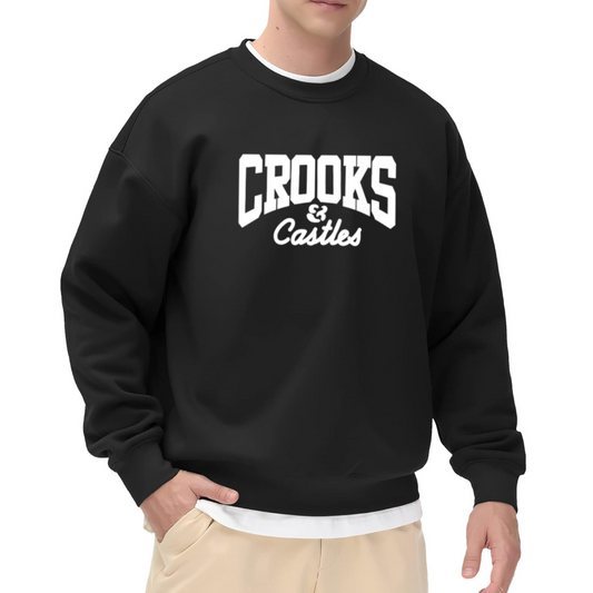 Crooks & Castles Classic Streetwear Logo Crewneck Sweatshirt