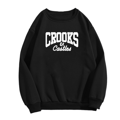 Crooks & Castles Classic Streetwear Logo Crewneck Sweatshirt
