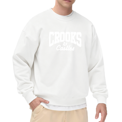 Crooks & Castles Classic Streetwear Logo Crewneck Sweatshirt