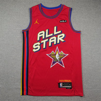 Men's Milwaukee Bucks Giannis Antetokounmpo #34 Red 2025 NBA All-Star Game Swingman Player Jerseys