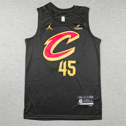 Men's Cleveland Cavaliers Donovan Mitchell #45 Black Swingman Jerseys - Statement Edition