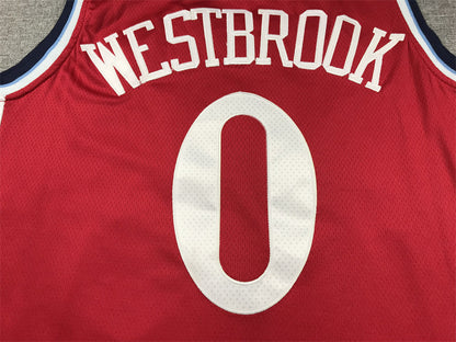 Men's LA Clippers Russell Westbrook #0 Red Swingman Player Jerseys