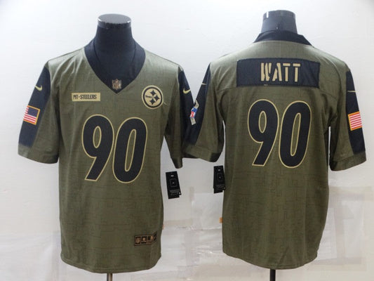 Men's Pittsburgh Steelers T.J. Watt #90 Brown Player Game Jerseys