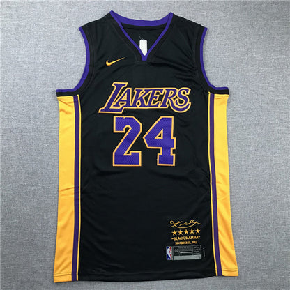 Men's Los Angeles Lakers Kobe Bryant Black #24 Swingman Player Jerseys