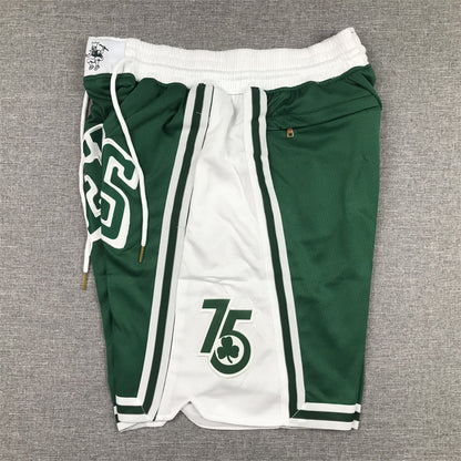 Men's Boston Celtics Green/White City Edition Basketball Shorts1