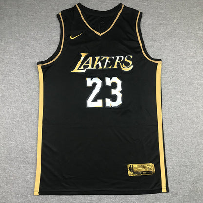 Men's Los Angeles Lakers LeBron James #23 Black Swingman Player Jerseys