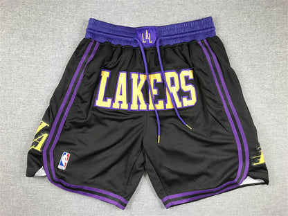 Men's Los Angeles Lakers Black 2023/24 Pocket Shorts1 City Edition