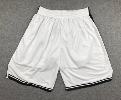 Men's Brooklyn Nets White Basketball Shorts1