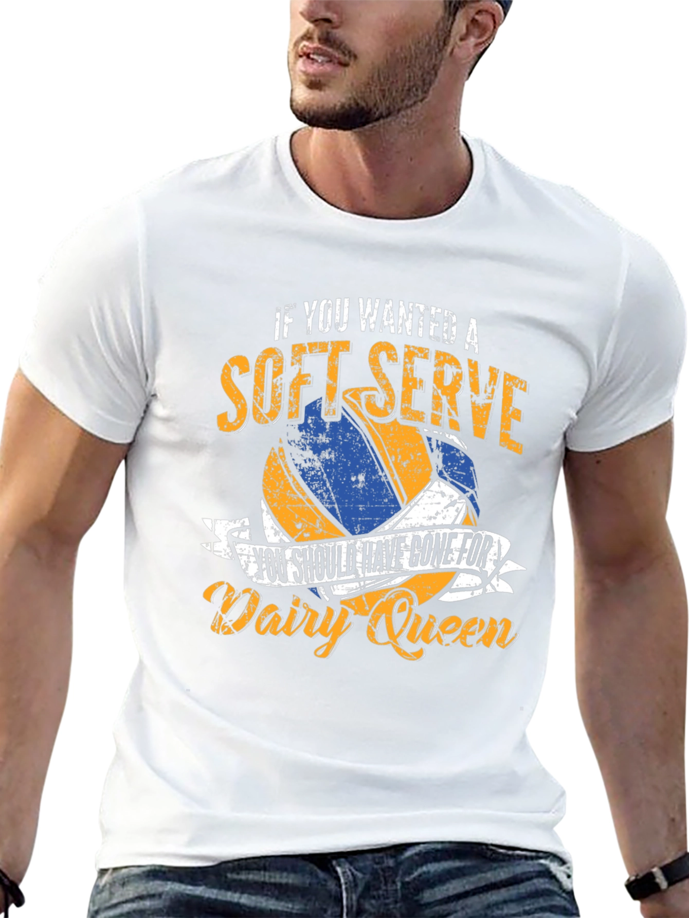 Soft Serve Volleyball T-Shirt - Dairy Queen Humor