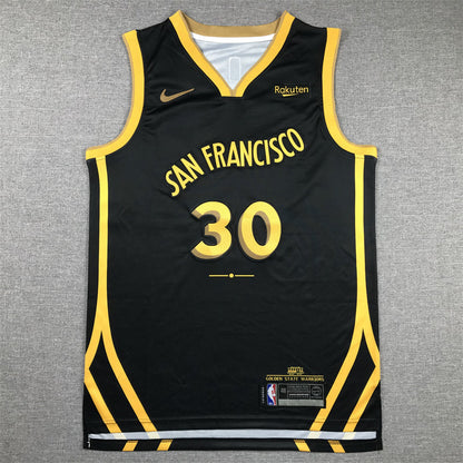 Men's Golden State Warriors Stephen Curry #30 Black 2023/24 Swingman Jerseys - City Edition