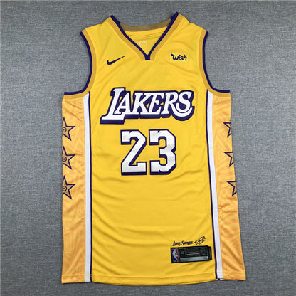 Men's Los Angeles Lakers LeBron James #23 Yellow Swingman Jerseys