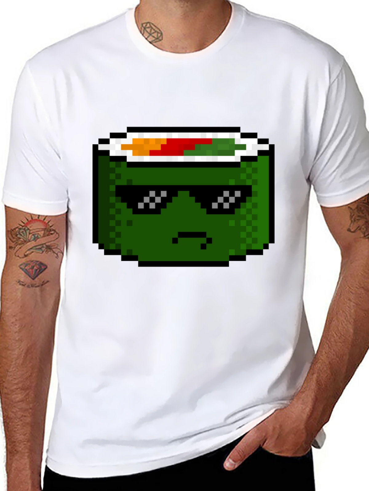 Pixel Sushi Roll T-Shirt - Cool Foodie Tee