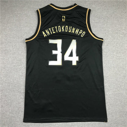 Men's Milwaukee Bucks Giannis Antetokounmpo #34 Black Swingman Jerseys