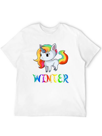 Rainbow Unicorn Winter T-Shirt
