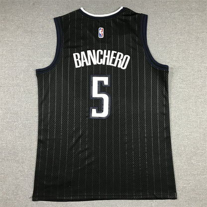 Men's Orlando Magic Paolo Banchero #5 Black 2022/23 Swingman Jerseys - City Edition