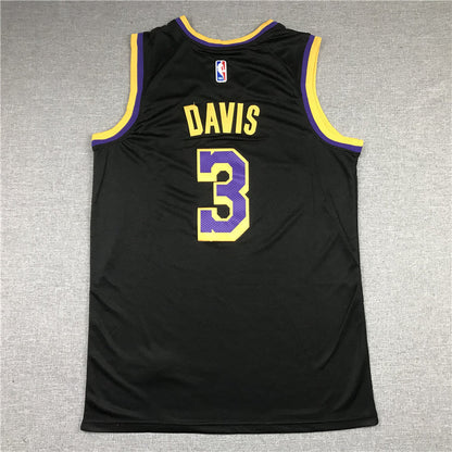 Men's Los Angeles Lakers Anthony Davis Black 2020/21 Swingman Player Jerseys