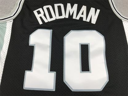 Men's San Antonio Spurs Dennis Rodman #10 Black 1993-94 Hardwood Classics Swingman Jerseys