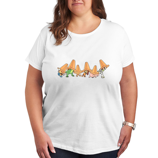 Toy Story Cone Hat Crew Funny Cartoon T-Shirt