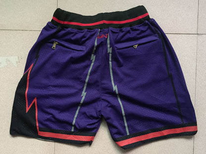 Men's Toronto Raptors Purple 1997-98 Hardwood Classics Basketball Shorts1